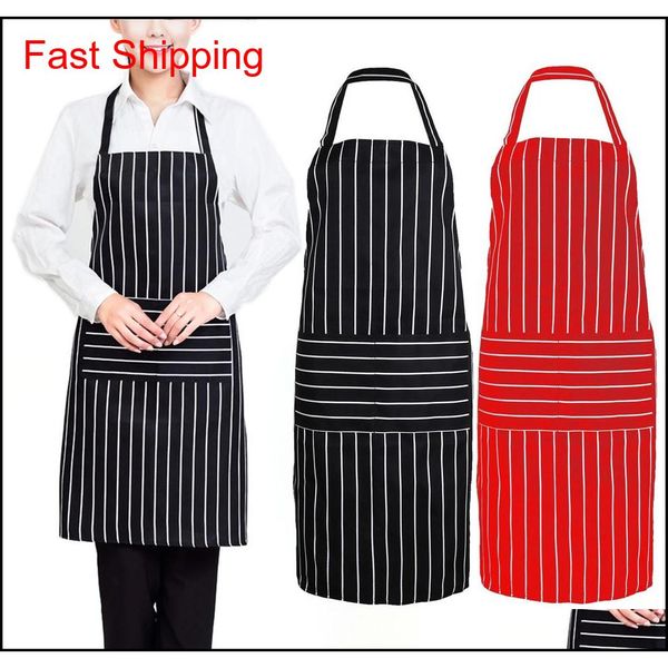 

stripe kitchen apron for women men useful cooking apron grid adjustable chef cloth household cleaning qylvtl bbgargden
