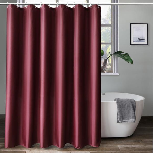

shower curtains ufriday modern el solid curtain liner fabric burgundy bath with hooks waterproof partition bathroom