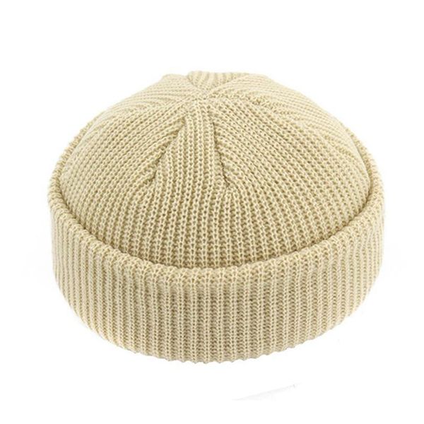 

winter hat warm short beanie casual solid color skullcap baggy for men beanie beanie hat ribbed knitted cuf qyloco