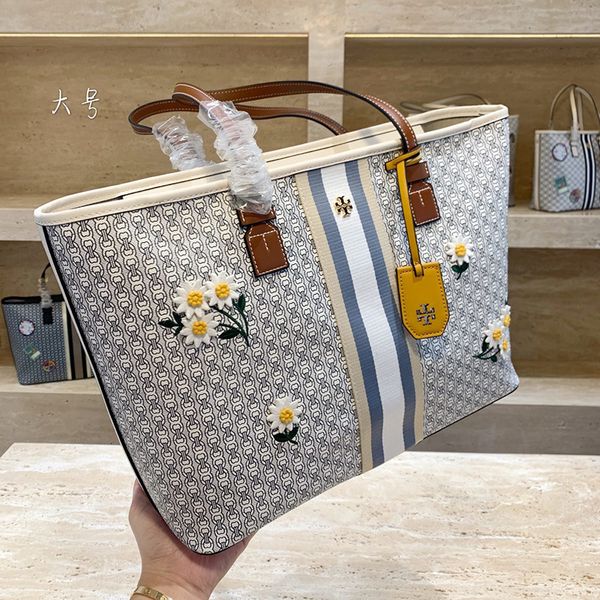 

tb new badge tote gemini link large capacity shopping bag handbag