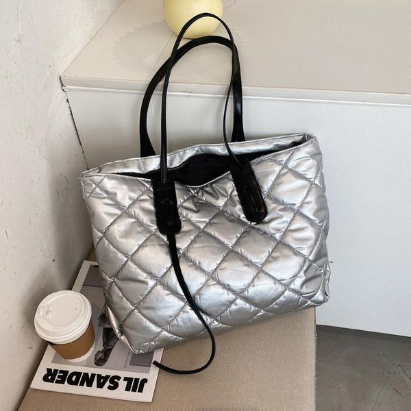 

cross body fashion laser bright shoulder bags for women high capacity ladies handle 2021 winter handbags and purse female tote bag