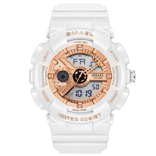 

fashion smael style purple white school womens dial mens watch high quartz student lovers watches ins new ditigal resin sport a04b4 watnt, Slivery;brown