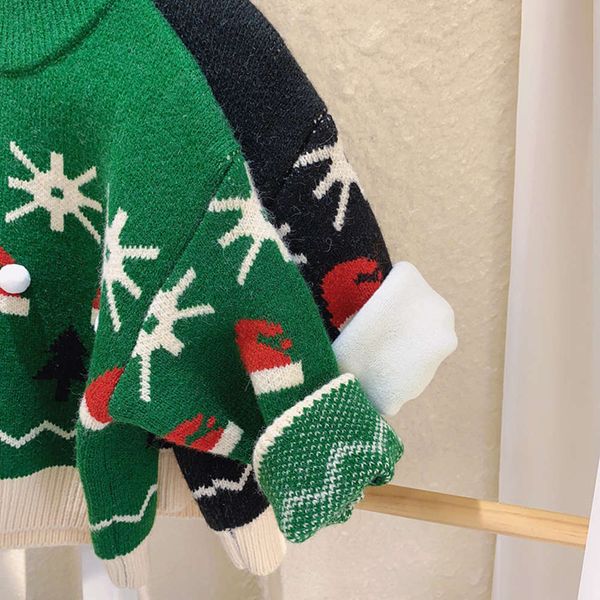 

new 2020 foreign girls' pullover sle children's plush and thickened winter bottomed sweater fashion cys7, Blue