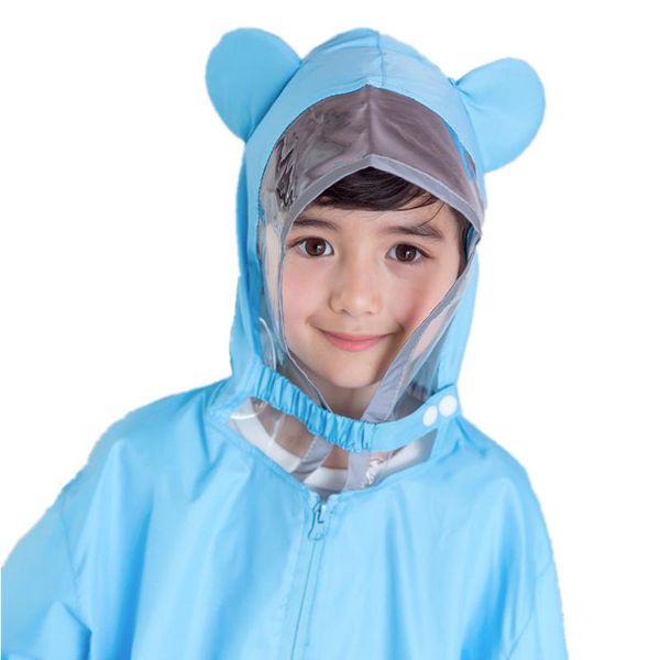 

vilead solid polyester children raincoat cute animal waterproof rain coat boys girls breathable poncho outdoor portable rainwear wmtjmb