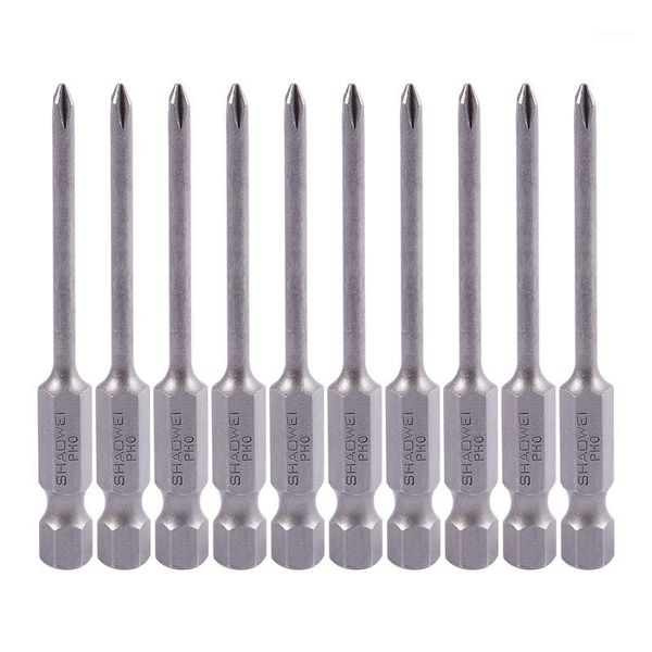 

gtbl 10 pcs 1/4" hex 65mm length 3mm ph0 magnetic screwdriver bits1