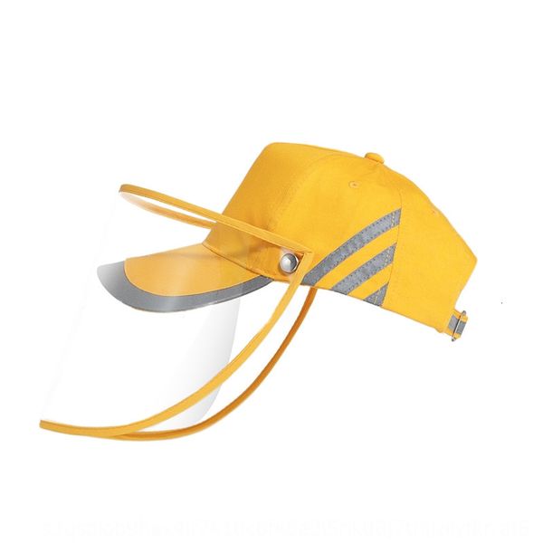

vob28 small yellow kindergarten children's anti-flying foam detachable mask children fisherman protective fisherman bucket bucket hat c