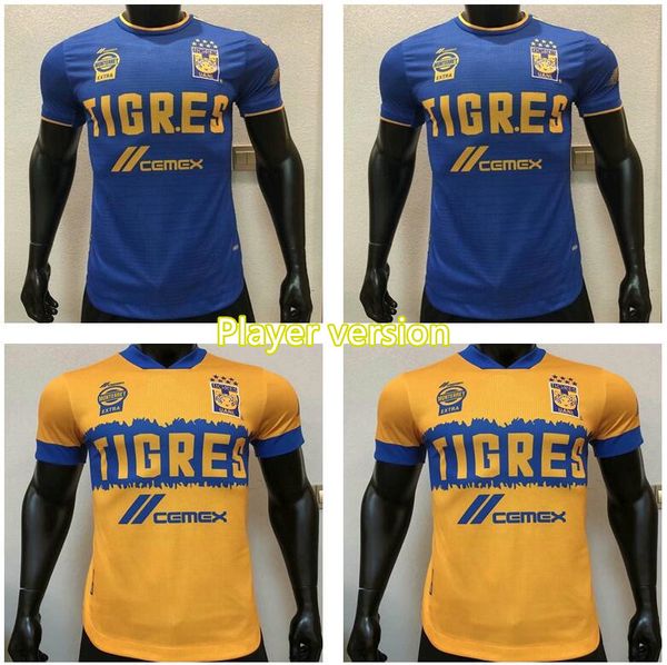 

20 21 tigres uanl 7 stars soccer jerseys home away 2021 player version mexico club tigers yellow gignac vargas ayala football fgjvg, Black;yellow