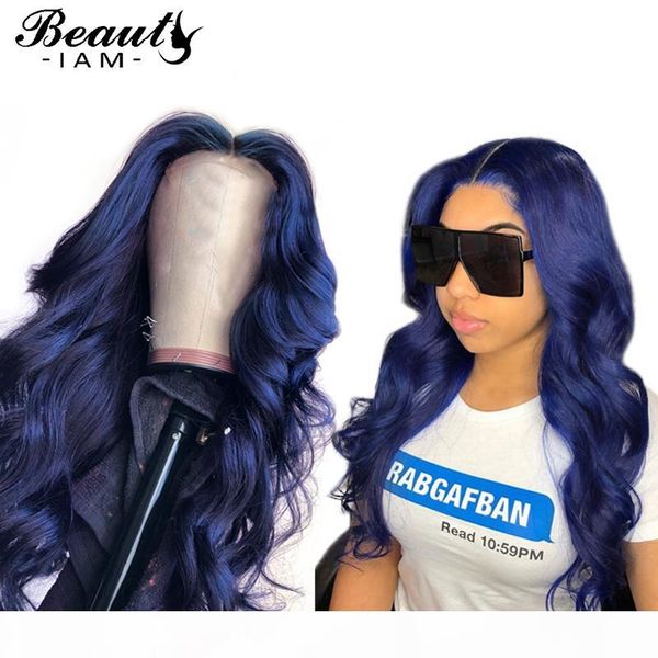 

dark blue wig human hair virgin hair wigs loose wave lace wig brazilian wig lace front human hair wigs, Black