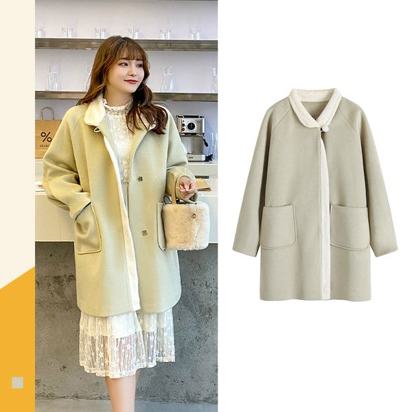 

women coats manteau wool coat long coat manteaux d'hiver des femmes warmth and fashion for sale, Black