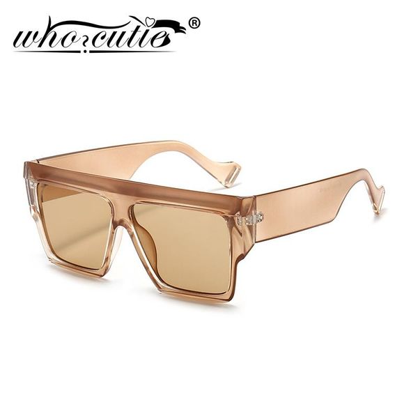 

sunglasses who cutie vintage square oversized women brand design flat thick frame 90s retro sun glasses female shades s413, White;black