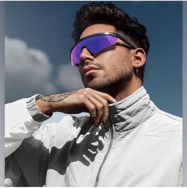 

sunglasses windproof sport polarized men 2021 fashion mirror oversized flat tr90 frame goggle driving sun glasses for male, White;black