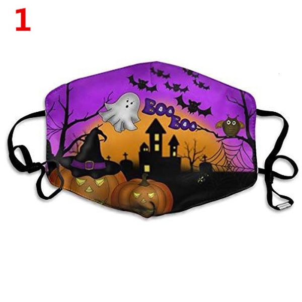 

printing 2020 colorful halloween design 3d face protective mouth cover reusable washable dustproof mask for women men ad
