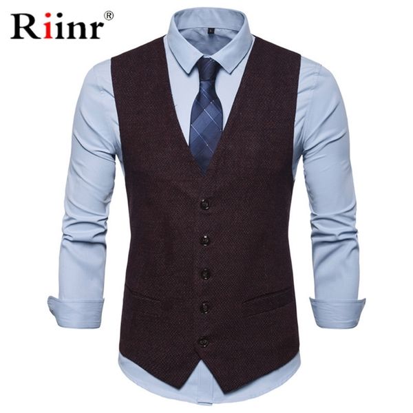 

mens slim fit single breasted suit vest brand new formal dress business wedding vest waistcoat men solid color gilet homme 201123, Black;white