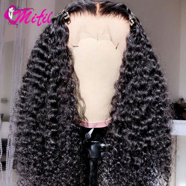 

remy kinky curly 13x4 lace front wig transparent lace closure wigs natural hairline curly human hair wig for black women, Black;brown