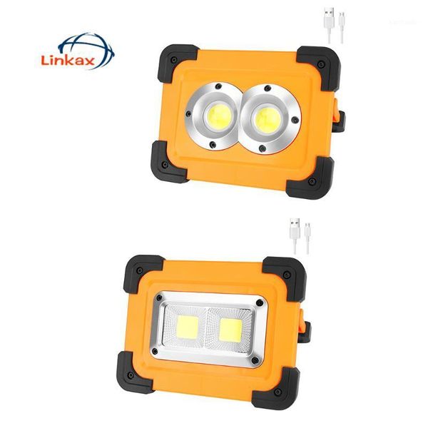 

portable lanterns led spotlight super bright 2 cob work light outdoor lampe by rechargeable lithium battery powered1