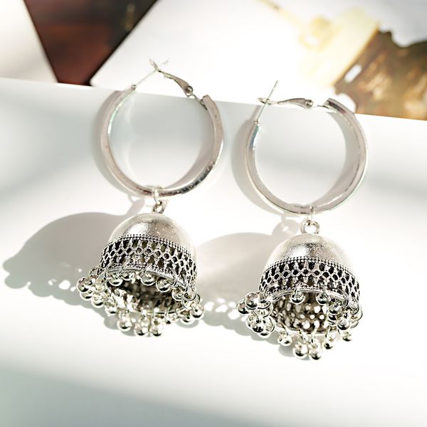 

a piece of nostalgic earrings with nostalgic national style christmas presents, Silver