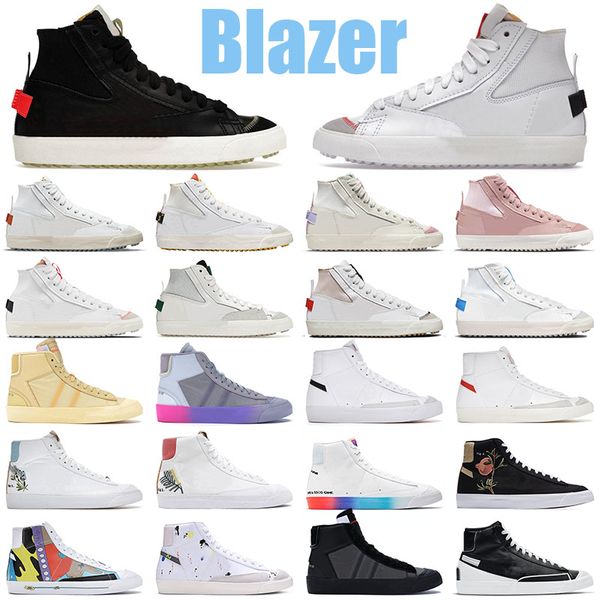 

blazer mid 77 vintage womens mens designer shoes indigo catechu moaic pink oxford trainers sneakers white university blue dark russet black