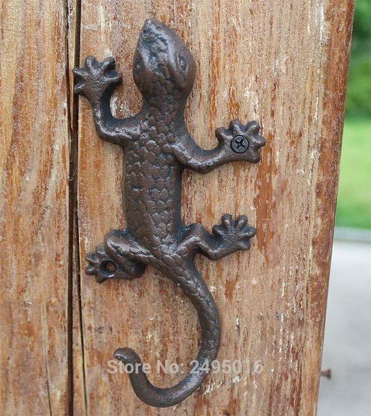

cast iron gecko hook household storage collectibles hooks key hooks decorative