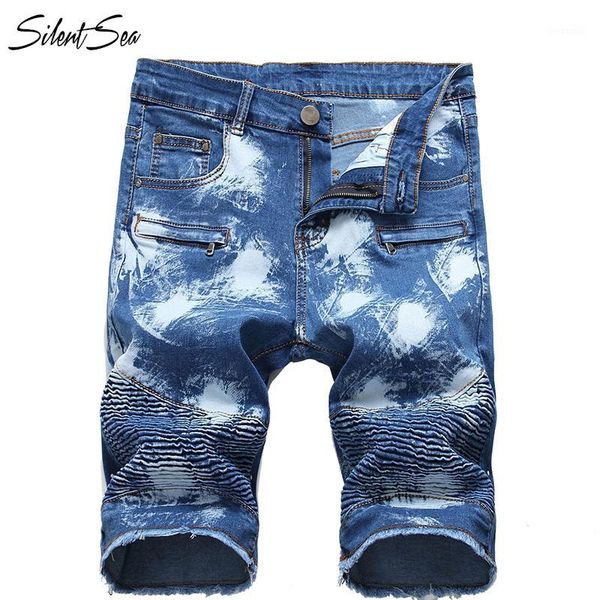 

silentsea new arrive shorts men jeans brand-clothing retro nostalgia denim bermuda short for man blue jean plus size 28-421
