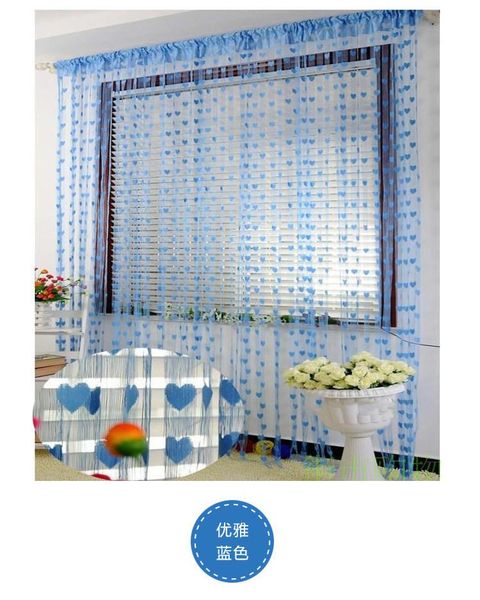 

curtain & drapes decorating textile heart fabric cute line tassel string door window room divider valan for wedding store