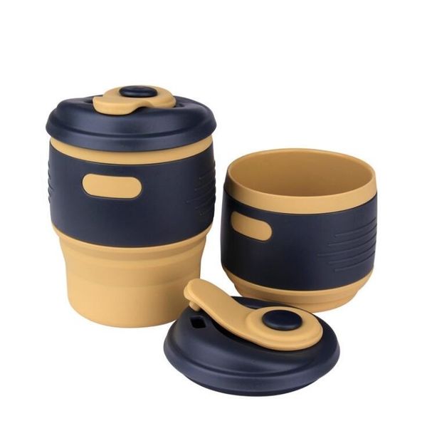 

mug 34 coffee design retractable folding silicone outdoor travel cup portable drinking cups anti-scald water bottle