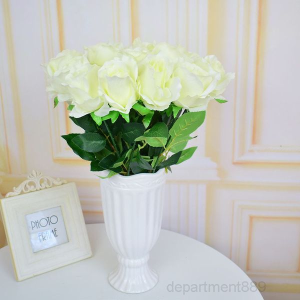 

new design 17pcs fake artificial flowers silk roses for homes table party wedding christmas decorations gifts