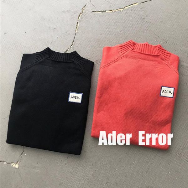 

destruction collar letters logo patch ader error sweaters embroidery adererror knitted pullovers with tags, White;black