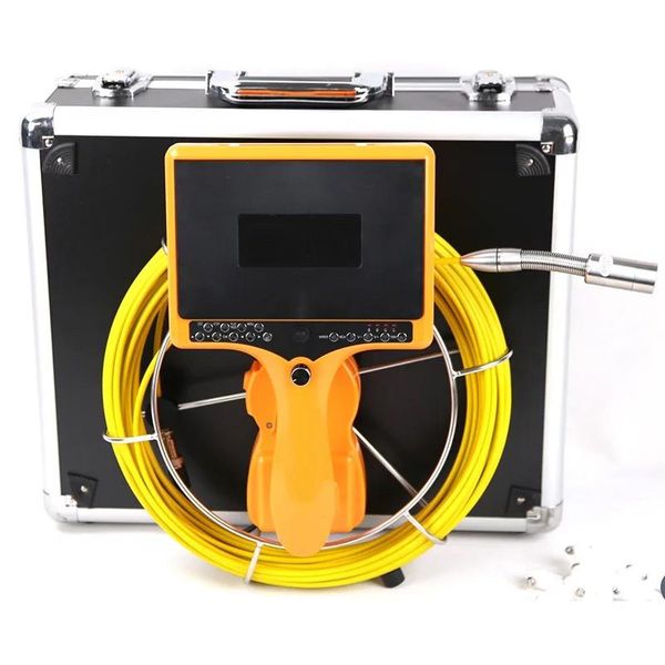 

7inch display pipe snake inspection camera hand held drain sewer video endoscope 7dh cable recording borescope portable