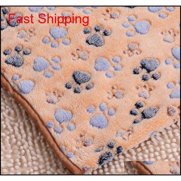 

paw print pet blanket puppy blanket pet sleep pad mat soft and warm fleece dog cat slee qylhgi yh_pack