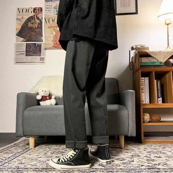 

trousers 2021 men's new fall thin pants suit male youth wear m8ik, Black