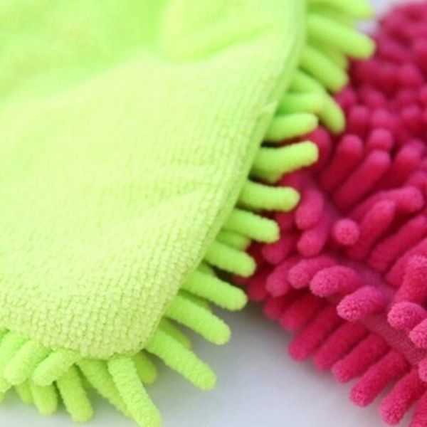 

car microfiber wash mitt ultrafine fiber chenille wash glove soft mesh backing no scratch home cleaning window washing glove h jlleqs