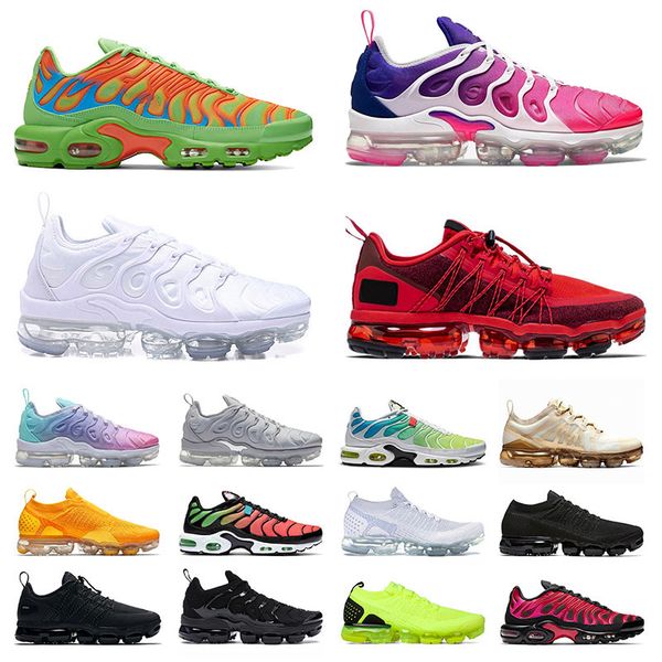 

tn plus men women running shoes big size us 13 all black white flynit trainers sneakers eur 36-74