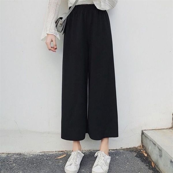 

b105-summer trendy one button skinny pants wide leg pants 201110, Black