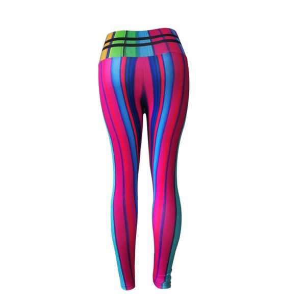 

yoga pants american women's quick drying yoga pants style selling rainbow strip printed high waist leggings women, Black;white