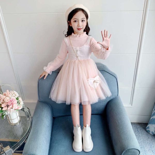 

2020 new autumn children's foreign girls' princs sle drs pmxk pmxk, Red;yellow