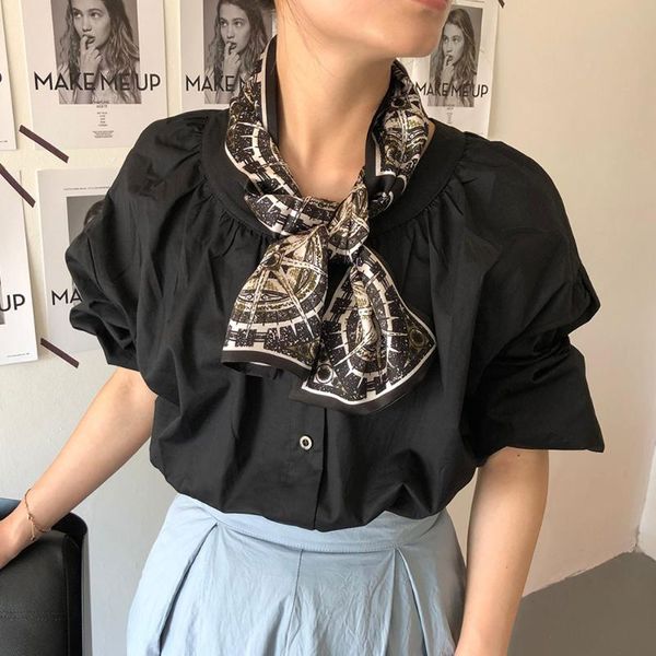 

scarves summer compass long towel multi use silk scarf ribbon, Blue;gray