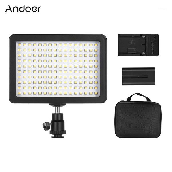 

flash heads andoer led video light camera lamp dimmable with 3 filters mini ball head studio portrait lighting kit for dslr1