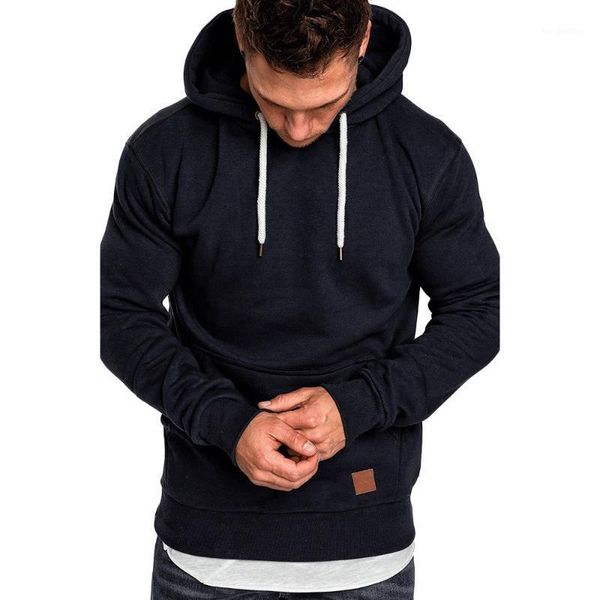 

men's hoodies & sweatshirts men autumn winter streetwear hip hop coats casual sportswear mens hoodie blouse solid tracksuit pullovers1, Black