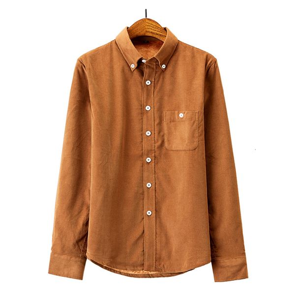 

men's casual fashion plush thick corduroy shirt 228-mcs01-p20, White;black