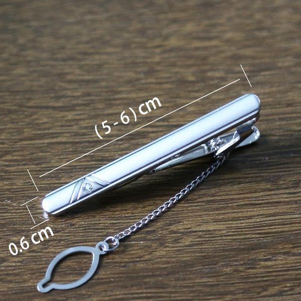 

new tie clip fashion style necktie men metal simple bar clasp practical bowtie clasp tie pin for mens gift acc qylpmi, Silver