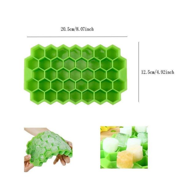 

multi-style sile ice cube tray e mould ice cube tray 37 cavity ice-making box honeycomb mold for bar jllqwp loveshop01