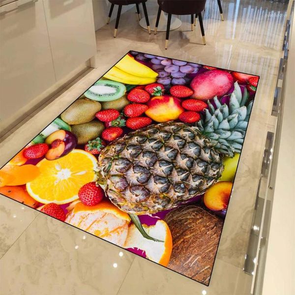 

carpets else pineapple orange strawberry fruits 3d print non slip microfiber kitchen modern decorative washable area rug mat1