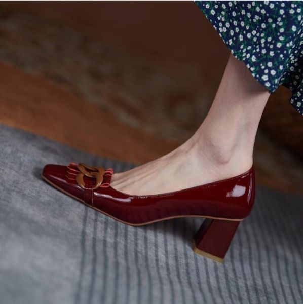 Женские элегантные туфли с одной кисточкой и бахромой, новинка осени 2022, туфли-мюллеры на высоком каблуке 5,5 см, 573
