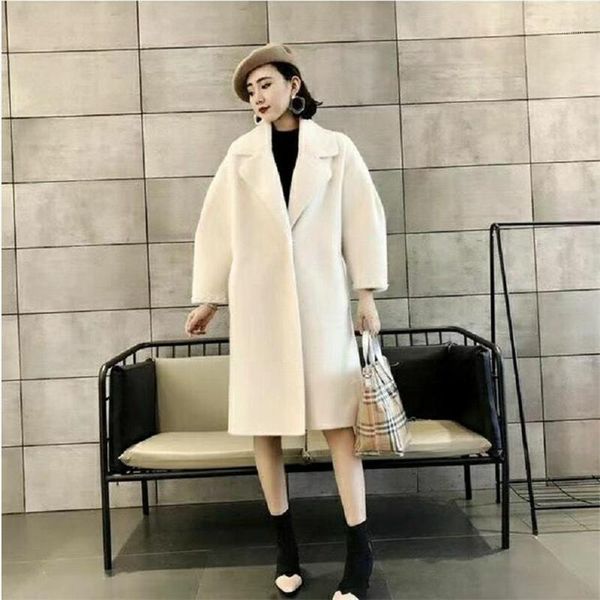 

women long coat autumn and winter single button long sleeve solid pockets turn-down neck office lady1, Black