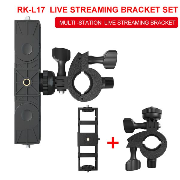 

4fds2awmultiple mounting bracket mobile phone holder for live streaming tripod stand