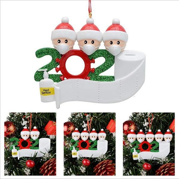 

factory2n5eof tree decor family quarantine ornaments survivor christmas 2 3 4 5 6 7 face masks hand sanitized customiz christm deco