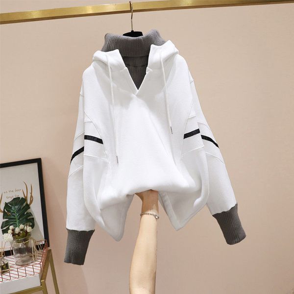 

slouchy style sweater women's hooded autumn and winter new casual in 2020, Black