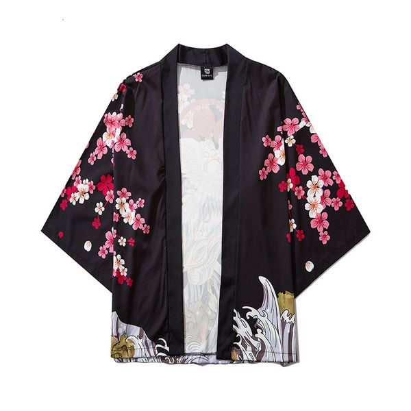 

2020 china fenghuajian crane road robe ukiya painting coat, White;black
