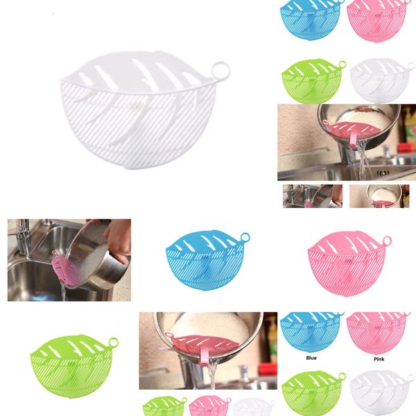 

board leaf shape drain kitchen fruit snap-on and vegetable noodle plastic filter block rice cleaning strainer gadgets 4 nl73m