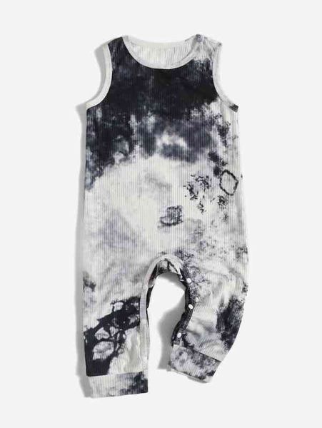 

baby 1pc tie dye rib-knit jumpsuit she, Blue